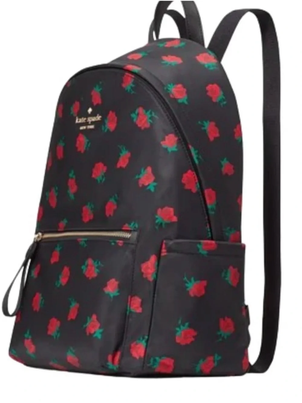 Kate Spade New York Black Rose Toss Large Backpack